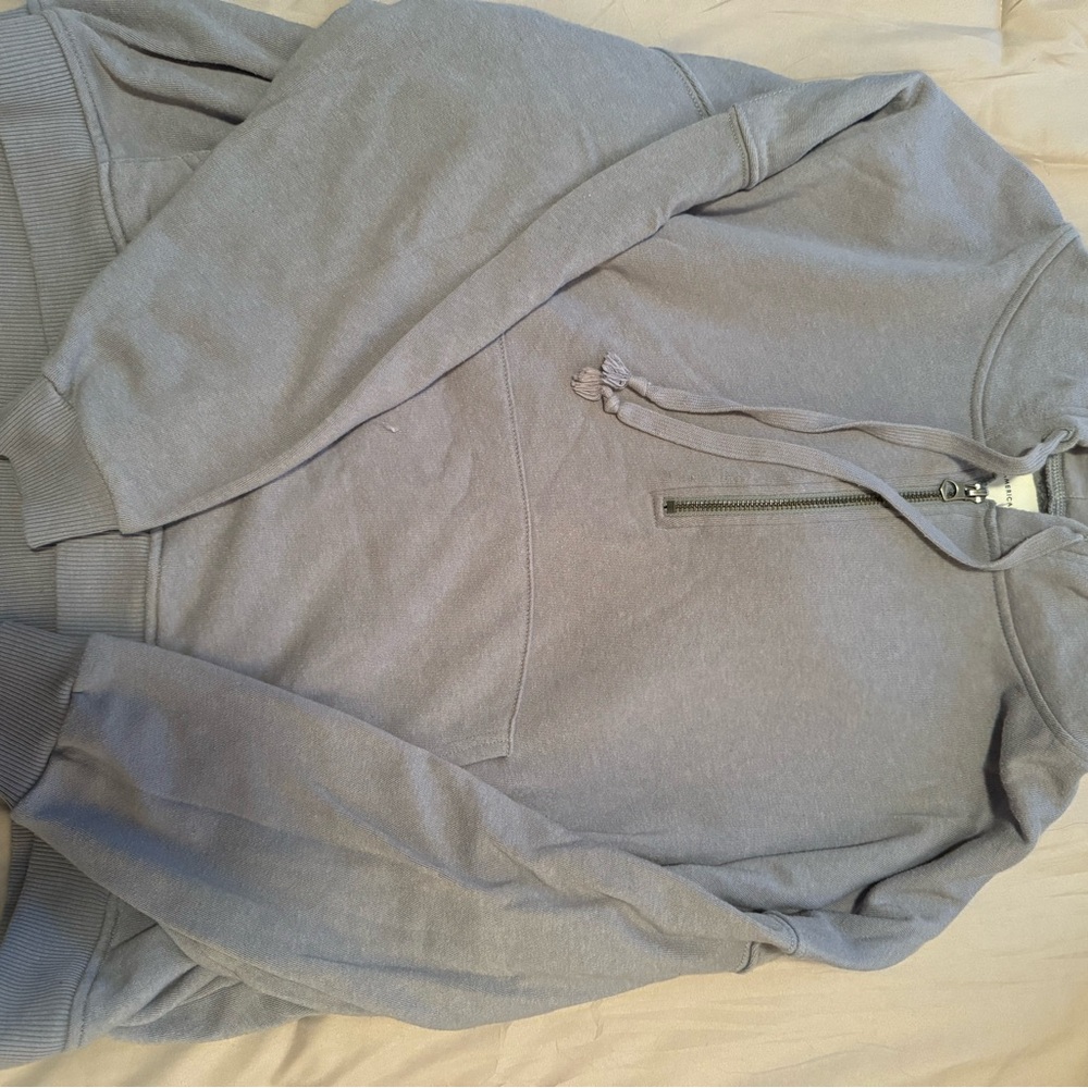 Gray Half-Zip Hoodie